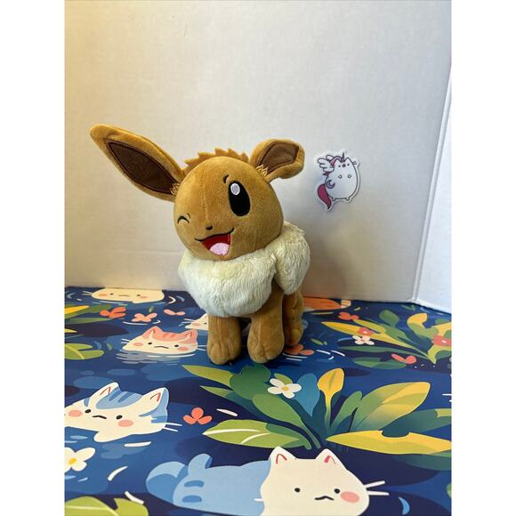 Pokemon Eevee Plush Winking Stuffed Animal Toy Doll - Picture 1 of 12